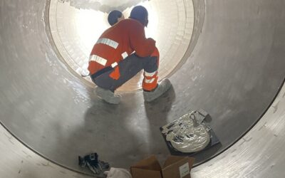Pose d&rsquo;un revêtement anti-usure alumine sur un cyclone dans l&rsquo;industrie agro-alimentaire